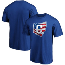 Men's Cleveland Indians Fanatics Branded Royal Banner State T-Shirt