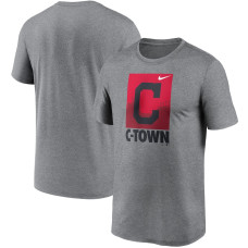 Men's Cleveland Indians Nike Heathered Gray Local Logo Legend T-Shirt