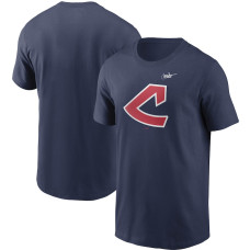 Men's Cleveland Indians Nike Navy Cooperstown Collection Logo T-Shirt