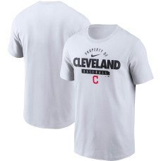 Men's Cleveland Indians Nike White Primetime Property Of Practice T-Shirt