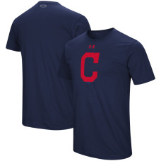Men's Cleveland Indians Under Armour Navy Team Core Performance T-Shirt