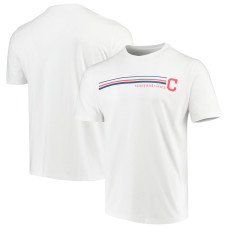 Men's Cleveland Indians Vineyard Vines White Three Stripe T-Shirt