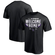 Men's Colorado Rockies Fanatics Branded Black 2021 Opening Day T-Shirt