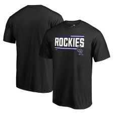 Men's Colorado Rockies Fanatics Branded Black Onside Stripe T-Shirt