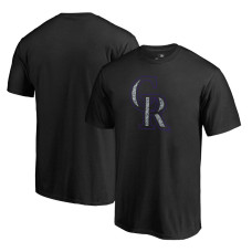 Men's Colorado Rockies Fanatics Branded Black Static Logo T-Shirt