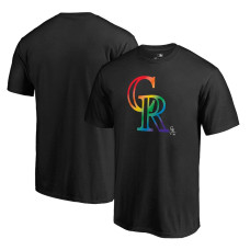 Men's Colorado Rockies Fanatics Branded Black Team Pride Logo T-Shirt
