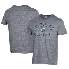 Men's Columbus Clippers Champion Gray Ultimate Tri-Blend T-Shirt