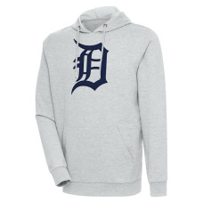 Men's Detroit Tigers Antigua Heather Gray Action Pullover Hoodie