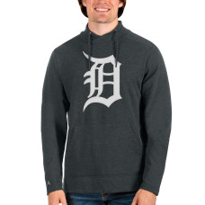 Men's Detroit Tigers Antigua Heathered Charcoal Reward Pullover Sweatshirt