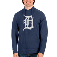 Men's Detroit Tigers Antigua Heathered Navy Reward Pullover Sweatshirt
