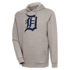 Men's Detroit Tigers Antigua Oatmeal Action Pullover Hoodie