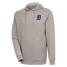 Men's Detroit Tigers Antigua Oatmeal Action Pullover Hoodie