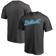 Men's Detroit Tigers Fanatics Branded Heathered Charcoal Blue Wordmark T-Shirt