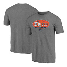 Men's Detroit Tigers Fanatics Branded Heathered Gray Hometown Collection Oil Can Tri-Blend T-Shirt