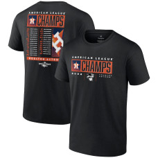 Men's Houston Astros Fanatics Branded Black 2022 American League Champions Roster T-Shirt