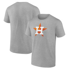 Men's Houston Astros Fanatics Branded Heathered Gray Official Team Logo T-Shirt