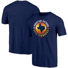 Men's Houston Astros Fanatics Branded Heathered Navy Texas Seal Hometown Collection Tri-Blend T-Shirt