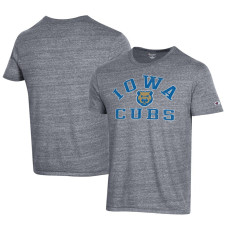 Men's Iowa Cubs Champion Gray Ultimate Tri-Blend T-Shirt