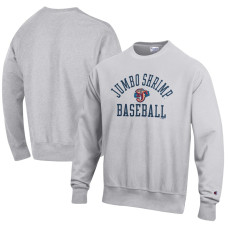 Men's Jacksonville Jumbo Shrimp Champion Gray Baseball Reverse Weave Pullover Sweatshirt