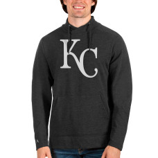 Men's Kansas City Royals Antigua Heathered Black Reward Pullover Sweatshirt