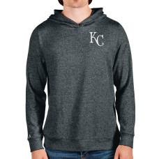 Men's Kansas City Royals Antigua Heathered Charcoal Absolute Pullover Hoodie