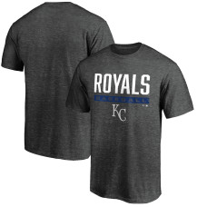 Men's Kansas City Royals Fanatics Branded Charcoal Win Stripe Logo T-Shirt