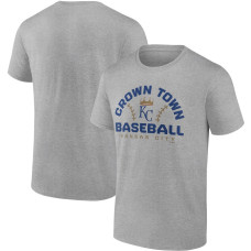 Men's Kansas City Royals Fanatics Branded Heathered Gray Iconic Go for Two T-Shirt