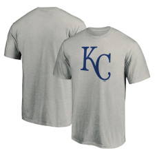 Men's Kansas City Royals Fanatics Branded Heathered Gray Official Team Logo T-Shirt