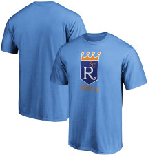Men's Kansas City Royals Fanatics Branded Light Blue Cooperstown Collection Forbes Team Logo T-Shirt
