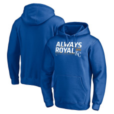 Men's Kansas City Royals Fanatics Branded Royal Always Team Fitted Pullover Hoodie