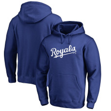 Men's Kansas City Royals Fanatics Branded Royal Official Wordmark Fitted Pullover Hoodie