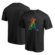 Men's Los Angeles Angels Fanatics Branded Black Team Pride Logo T-Shirt