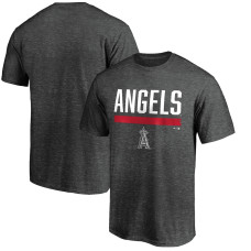 Men's Los Angeles Angels Fanatics Branded Charcoal Team Win Stripe T-Shirt