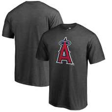 Men's Los Angeles Angels Fanatics Branded Heathered Charcoal Primary Logo T-Shirt