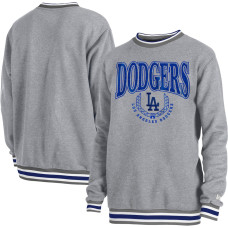 Men's Los Angeles Dodgers  New Era Heather Gray Throwback Classic Pullover Sweatshirt