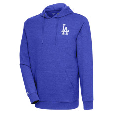 Men's Los Angeles Dodgers Antigua Heather Royal Action Pullover Hoodie