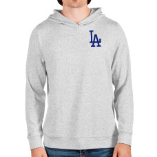 Men's Los Angeles Dodgers Antigua Heathered Gray Absolute Pullover Hoodie