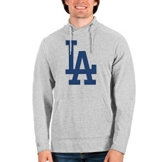 Men's Los Angeles Dodgers Antigua Heathered Gray Reward Pullover Sweatshirt