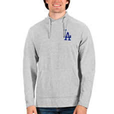 Men's Los Angeles Dodgers Antigua Heathered Gray Team Reward Pullover Sweatshirt