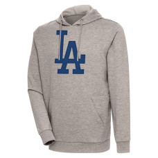 Men's Los Angeles Dodgers Antigua Oatmeal Action Pullover Hoodie