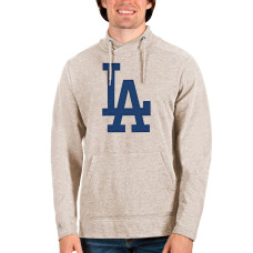 Men's Los Angeles Dodgers Antigua Oatmeal Reward Pullover Sweatshirt