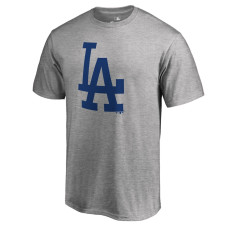 Men's Los Angeles Dodgers Ash Secondary Color Primary Logo 2 T-Shirt