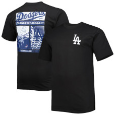 Men's Los Angeles Dodgers Black Two-Sided T-Shirt