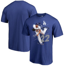 Men's Los Angeles Dodgers Clayton Kershaw Fanatics Branded Royal Fade Away T-Shirt