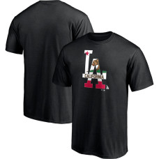 Men's Los Angeles Dodgers Fanatics Branded Black Cali Flag Hometown Collection T-Shirt