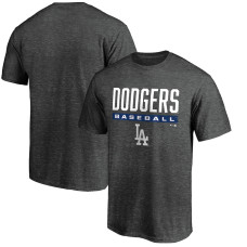 Men's Los Angeles Dodgers Fanatics Branded Charcoal Team Win Stripe T-Shirt