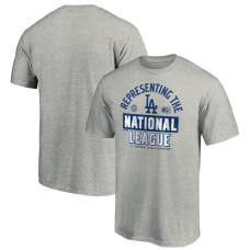 Men's Los Angeles Dodgers Fanatics Branded Gray 2020 National League Champions Locker Room T-Shirt