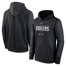 Men's Los Angeles Dodgers Nike Black Authentic Collection Pregame Performance Pullover Hoodie