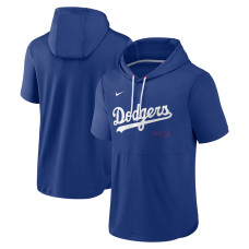 Men's Los Angeles Dodgers Nike Royal Springer Short Sleeve Team Pullover Hoodie
