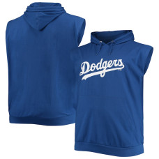Men's Los Angeles Dodgers Royal Jersey Muscle Sleeveless Pullover Hoodie